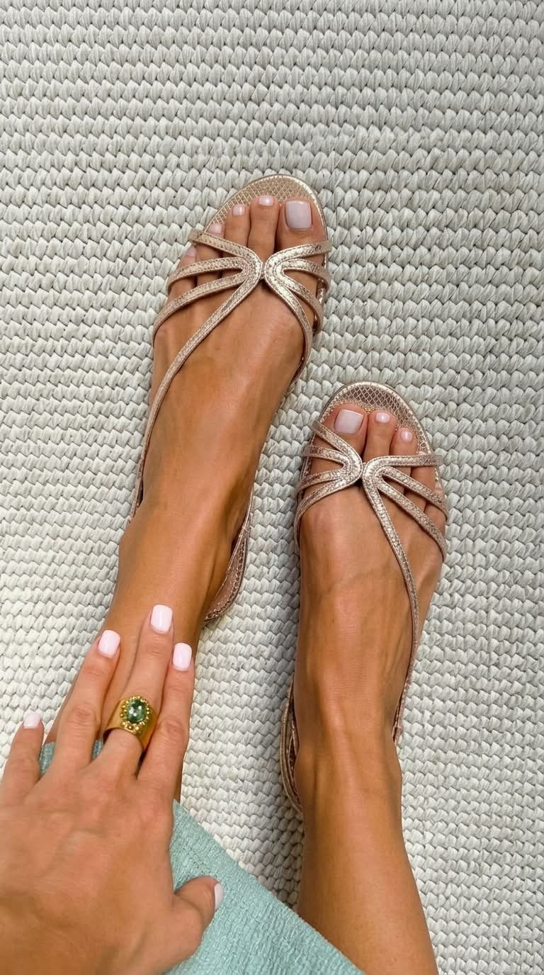 Ginevra | Gouden Elegante Zomersandalen
