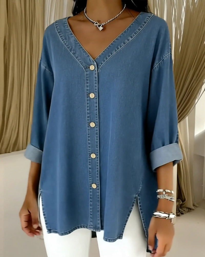 Almira™ – Elegante blusa in denim