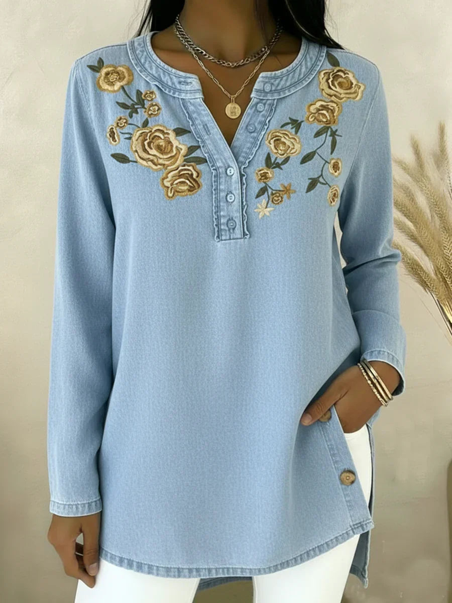 Seyla™ – Giacca in denim con fiori