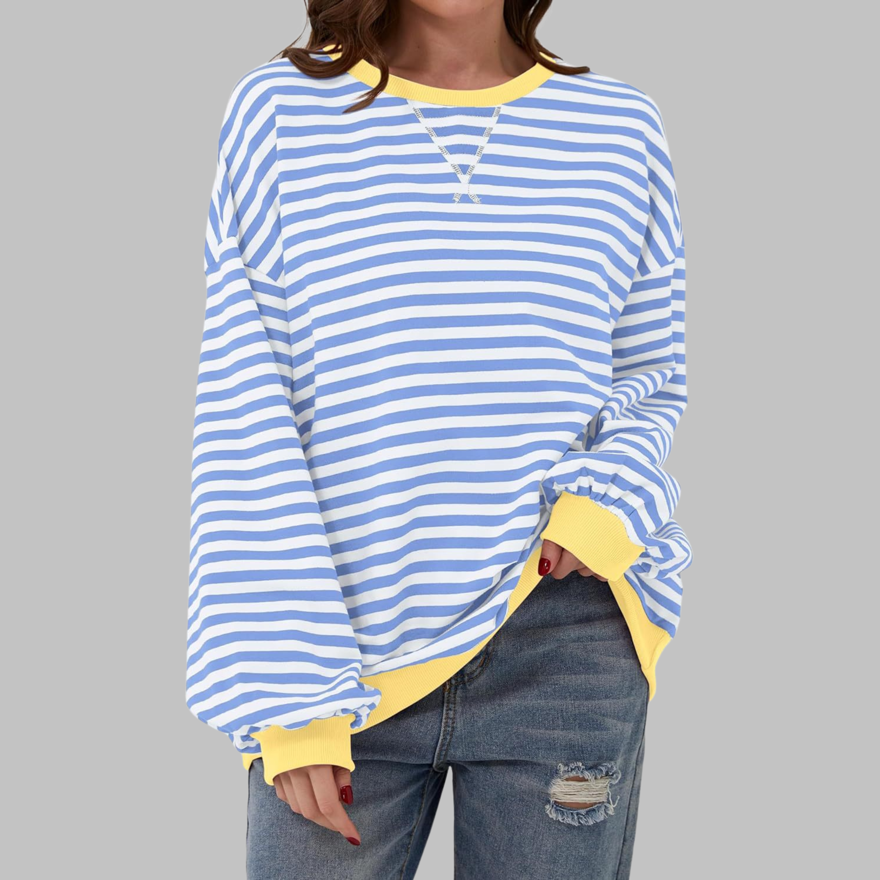 Amelia™ – Maglione a strisce Blødstrikket