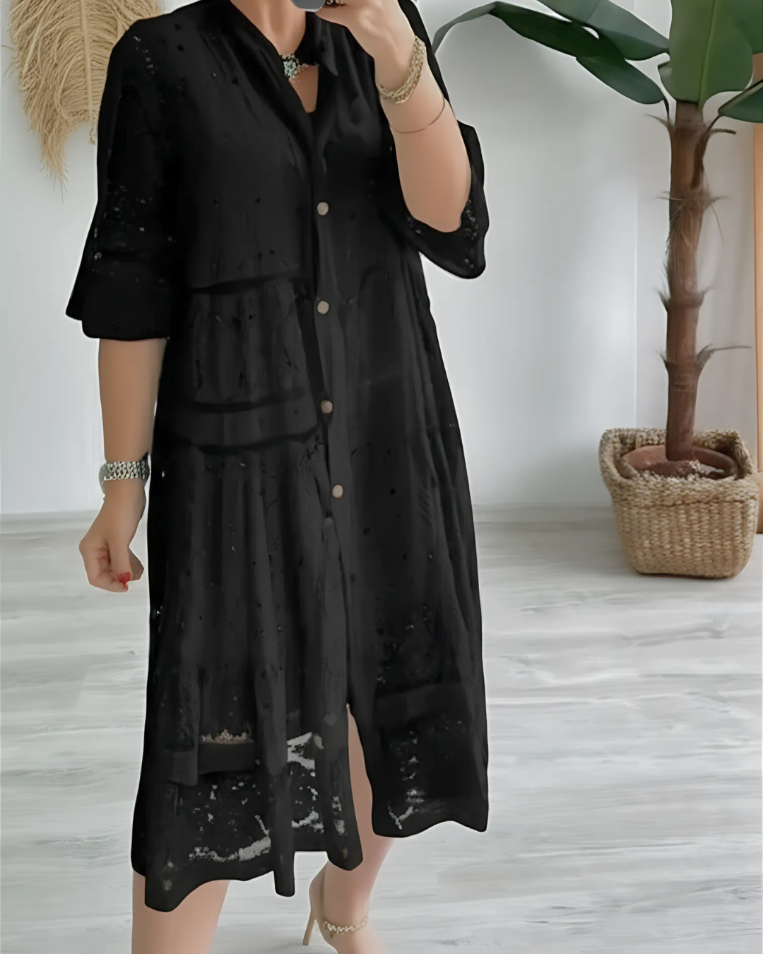 Eva | Comfortabele Kanten Jurk