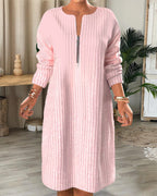 Julia | Casual Jurk met Ritssluiting
