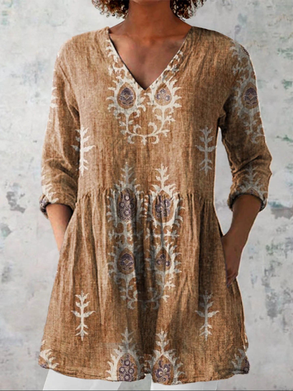 Maeve | Blusa lunga con taglio a V