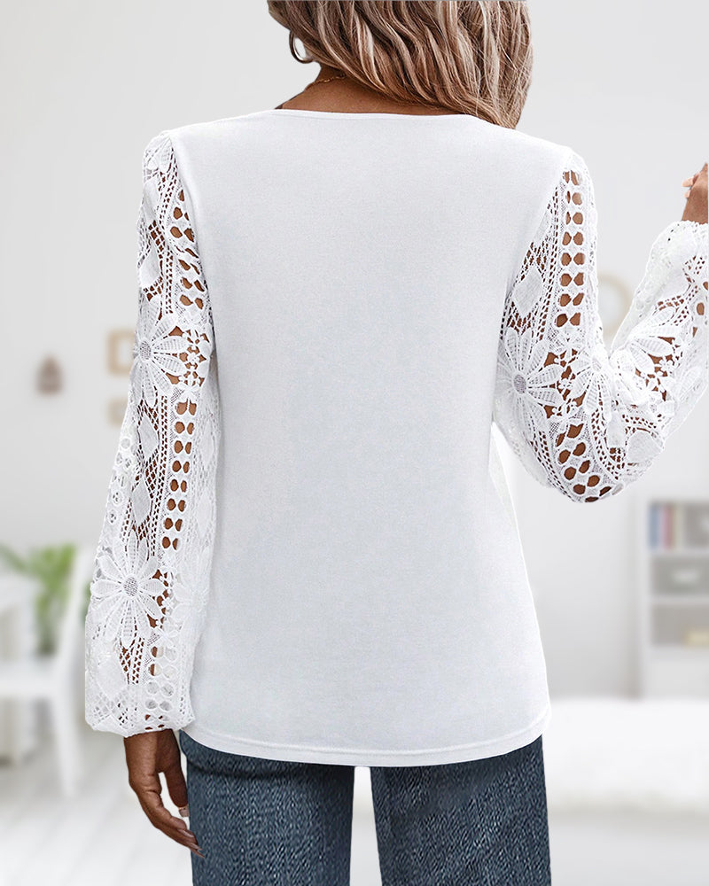 Femke | Casual blouse met kant