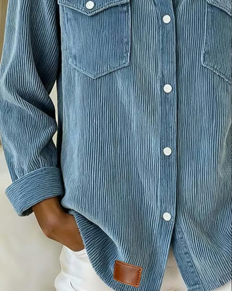 Noor | Modieuze Blouse met Revers en Knopen