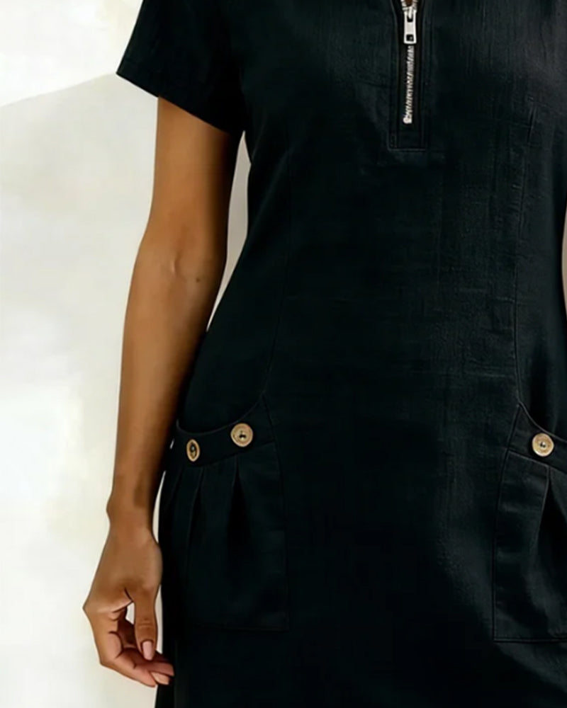 Nina™ Jurk — Eleganza naturale per ogni giorno