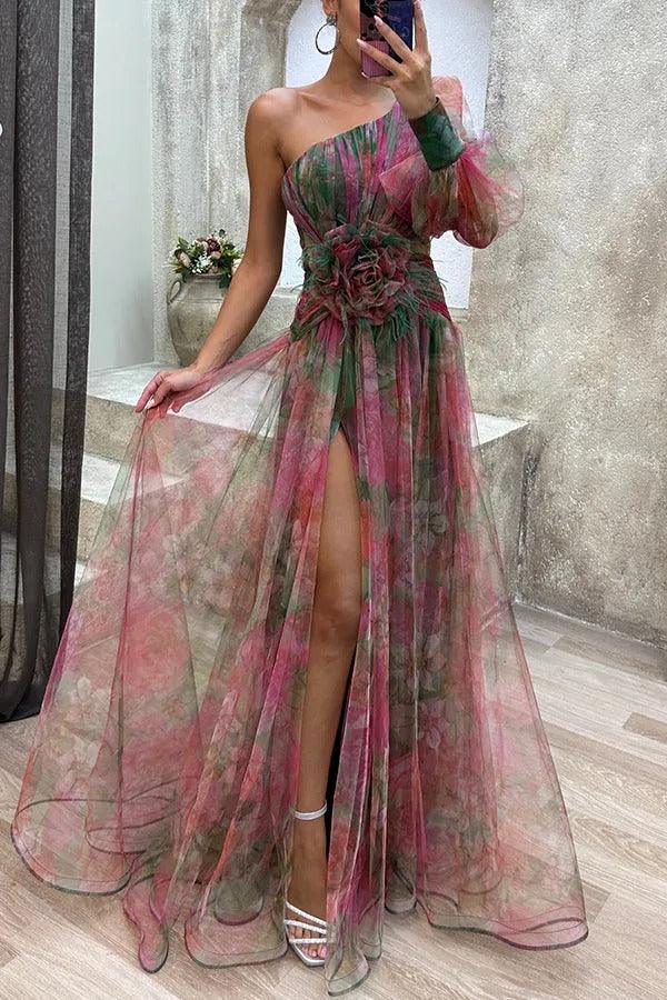 Grazia | Abito Maxi Plissettato Floreale Evasione Estiva