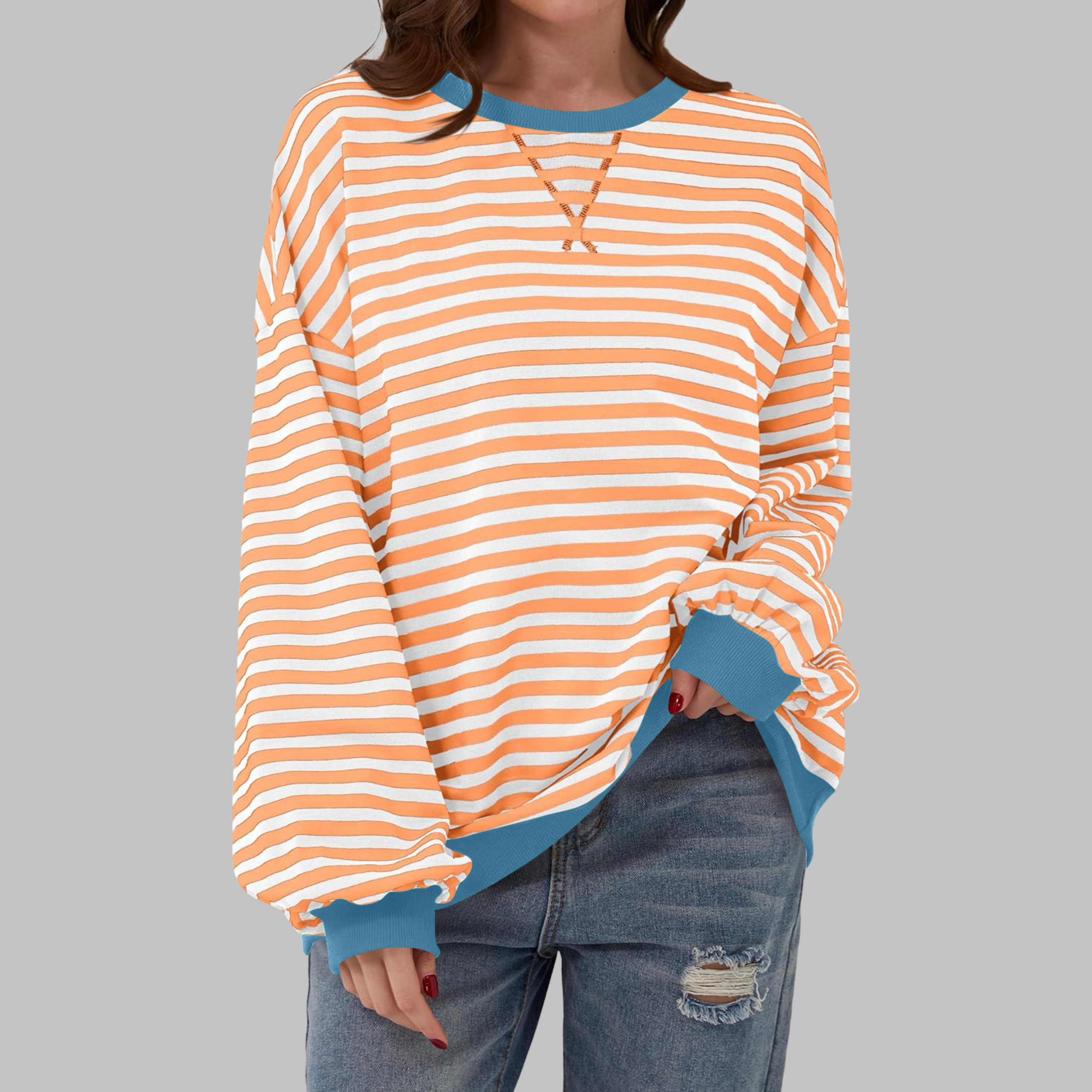 Amelia™ – Maglione a strisce Blødstrikket