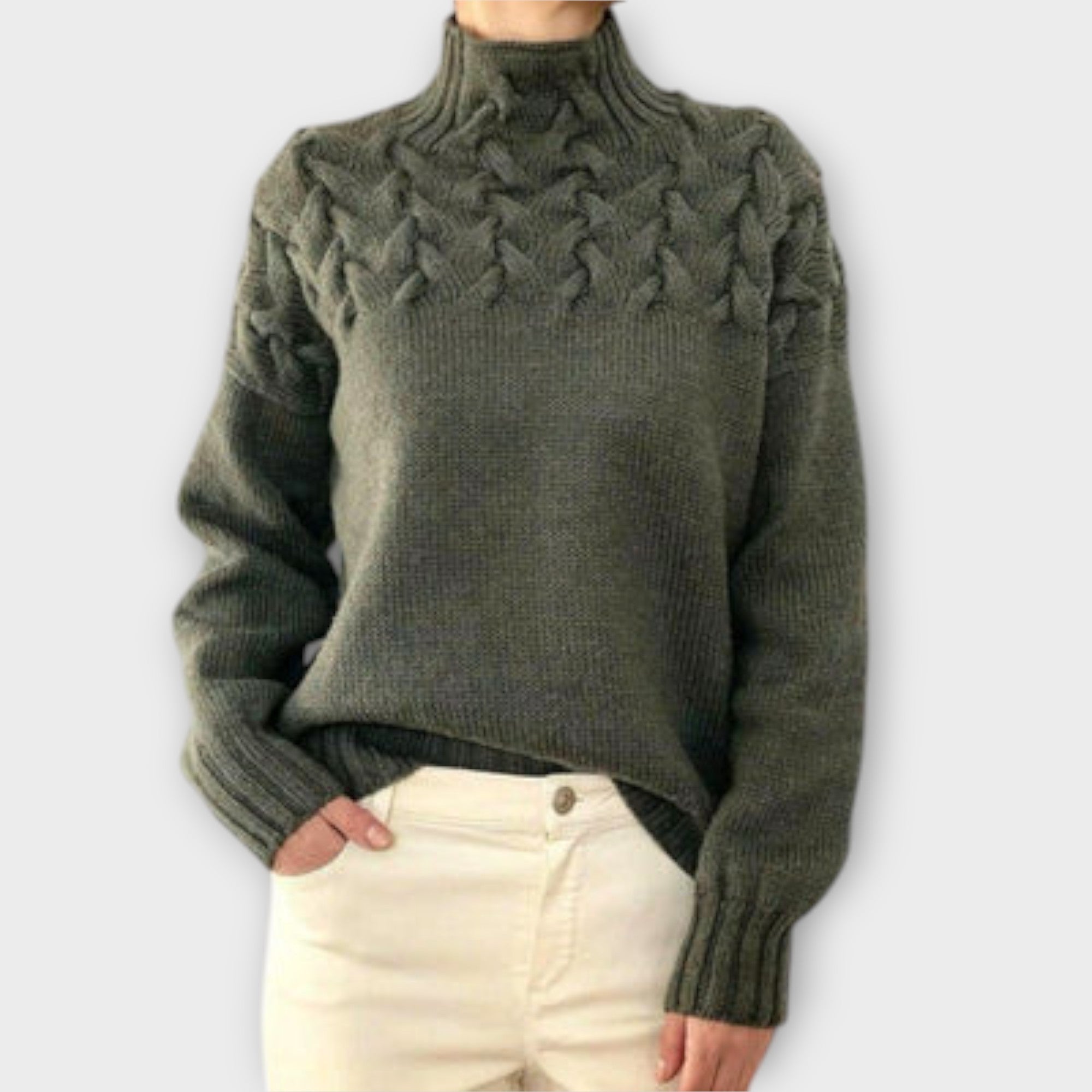Reema™ - Maglione da donna in sangue con fletstrik