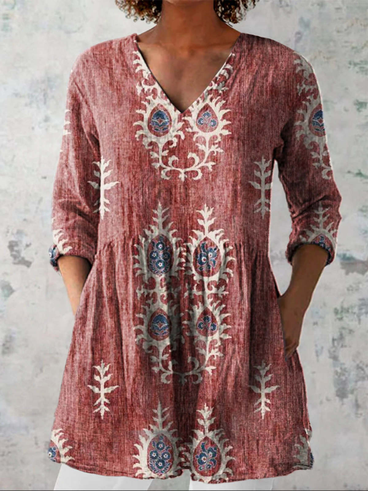 Maeve | Blusa lunga con taglio a V