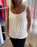Casual mouwloze top met plooi