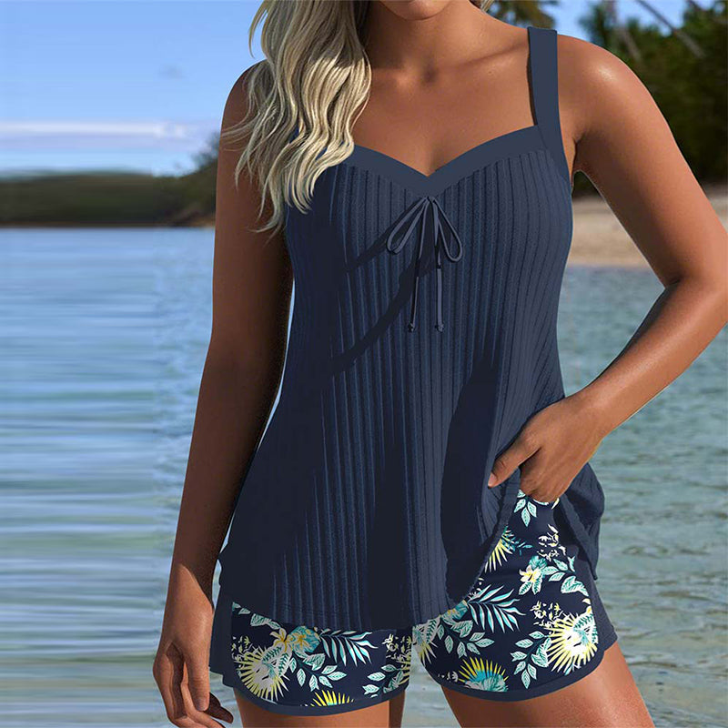 Fleur | Tankini Gestreept met Tweedelig Strandbroekje