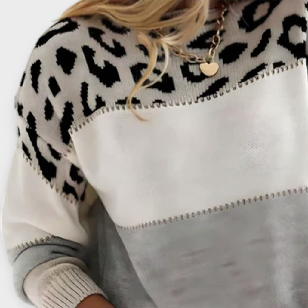 Mydel™ - Maglione Lækkert con design leopardato