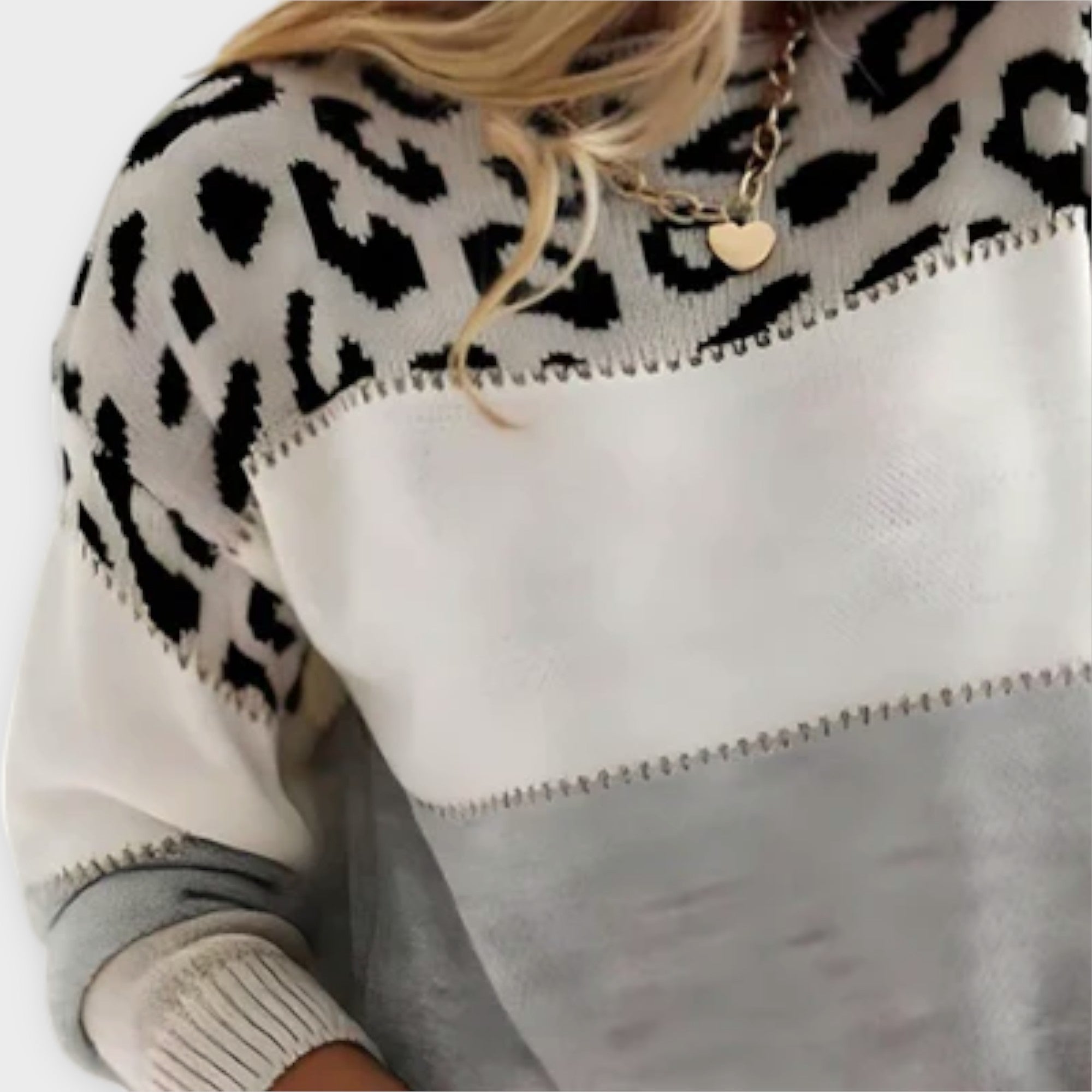 Mydel™ - Maglione Lækkert con design leopardato