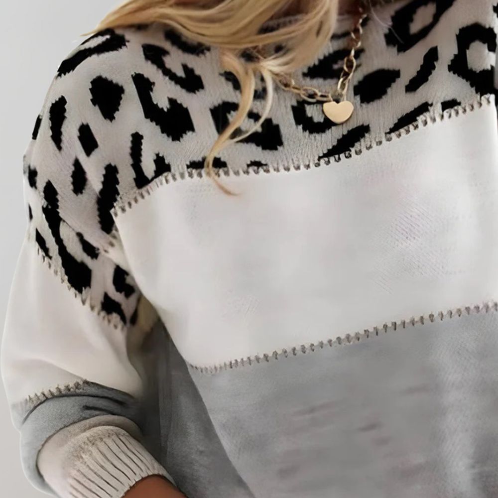 Laluna® | Modieuze Trui met Luipaardprint