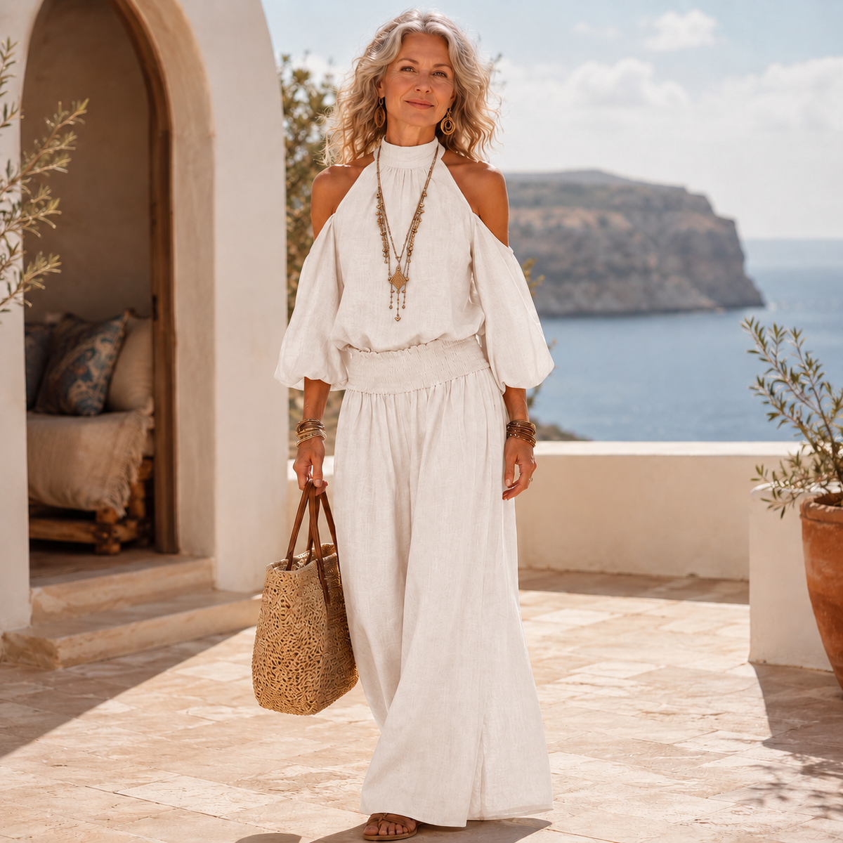 Simonetta | Completo Vacanza Halter Spalle Scoperte