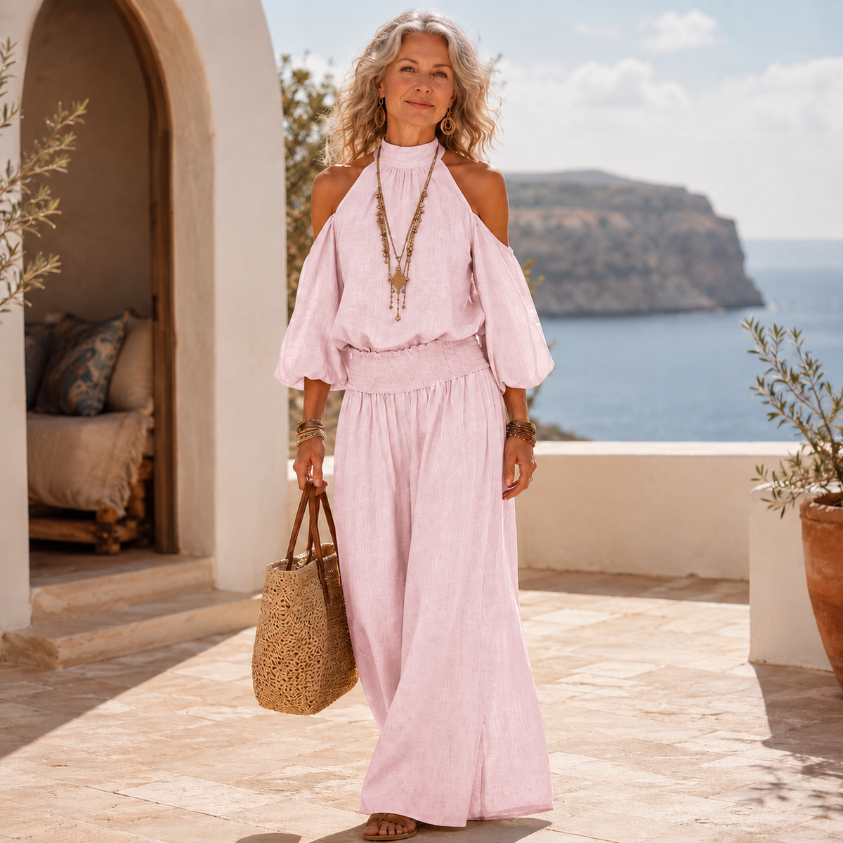 Simonetta | Completo Vacanza Halter Spalle Scoperte