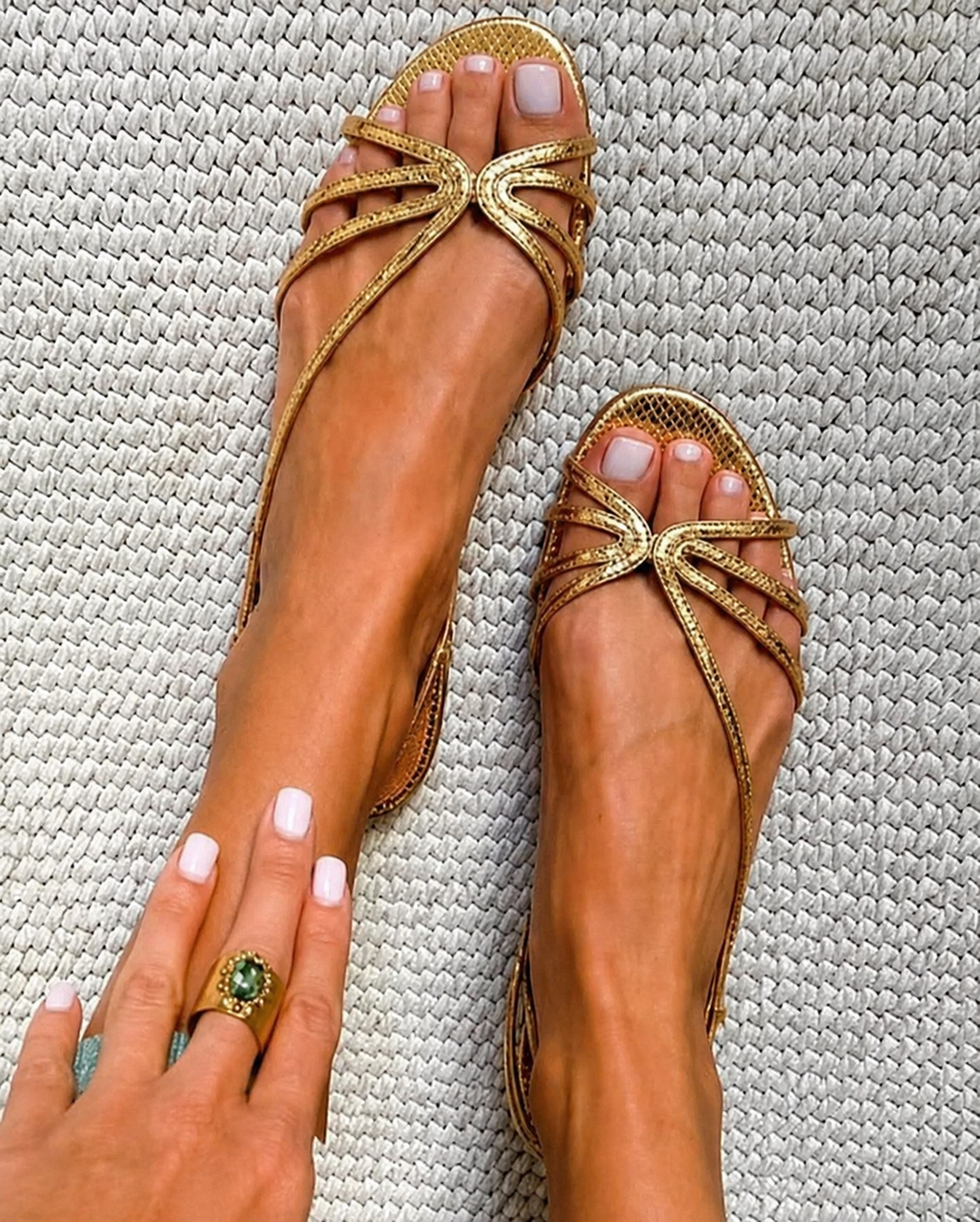 Ginevra | Gouden Elegante Zomersandalen