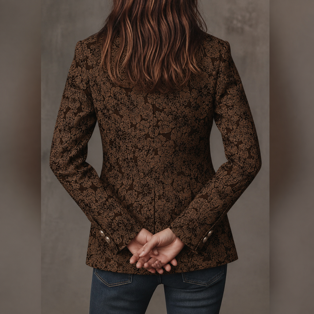 Estella | Blazer Jacquard Cachemire Aderente