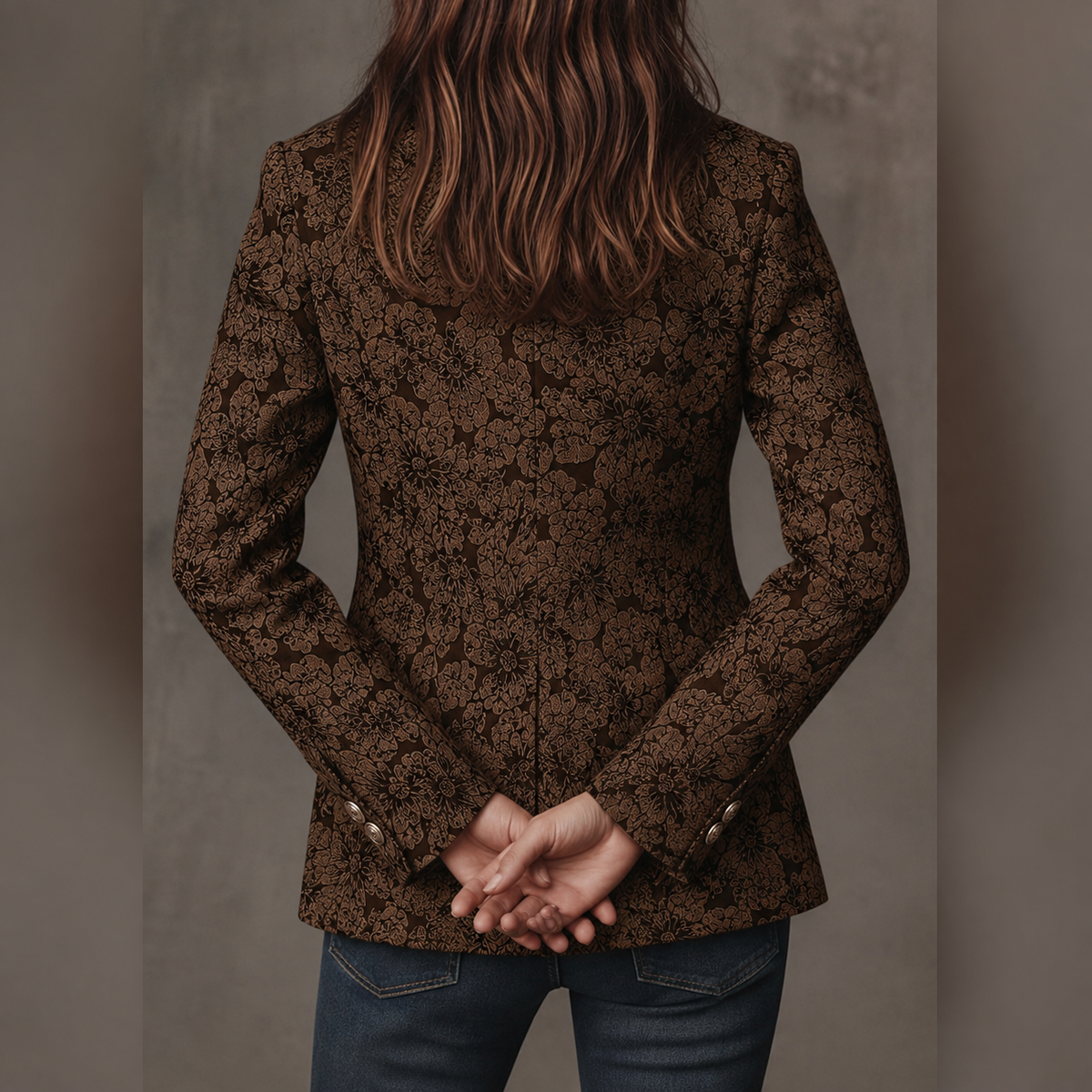 Estella | Blazer Jacquard Cachemire Aderente