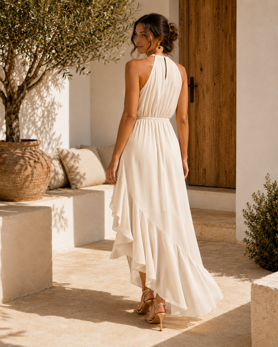 Gabriella | Abito elegante con orlo asimmetrico