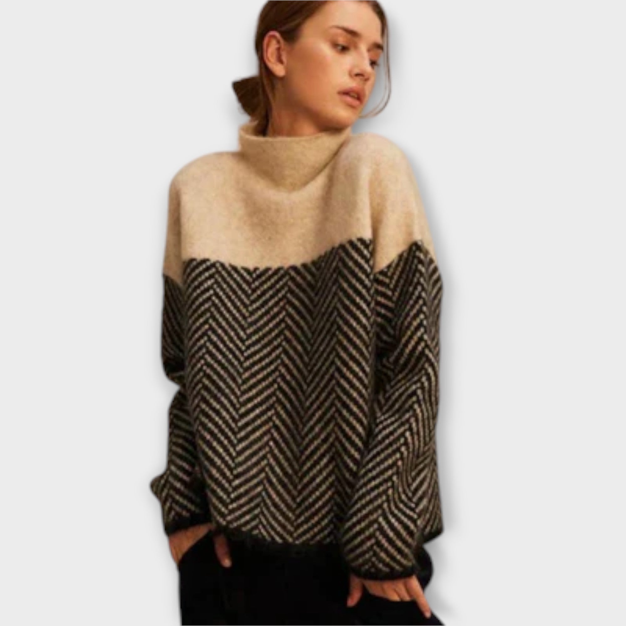 Roberta™ - Maglione Blød rullekraves