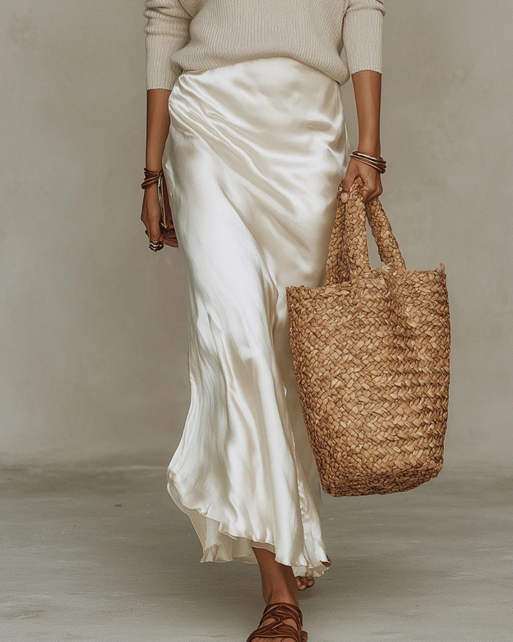 Anja | Elegante Midikjole in raso