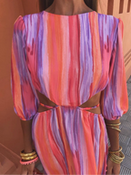 Roos | Elegante Jurk met Open Rug