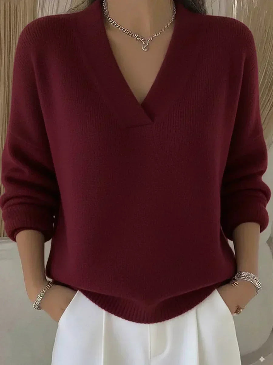 Viviana | Maglione Morbido con Scollo a V