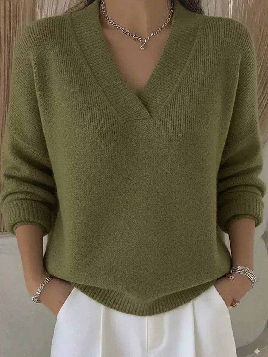 Viviana | Maglione Morbido con Scollo a V