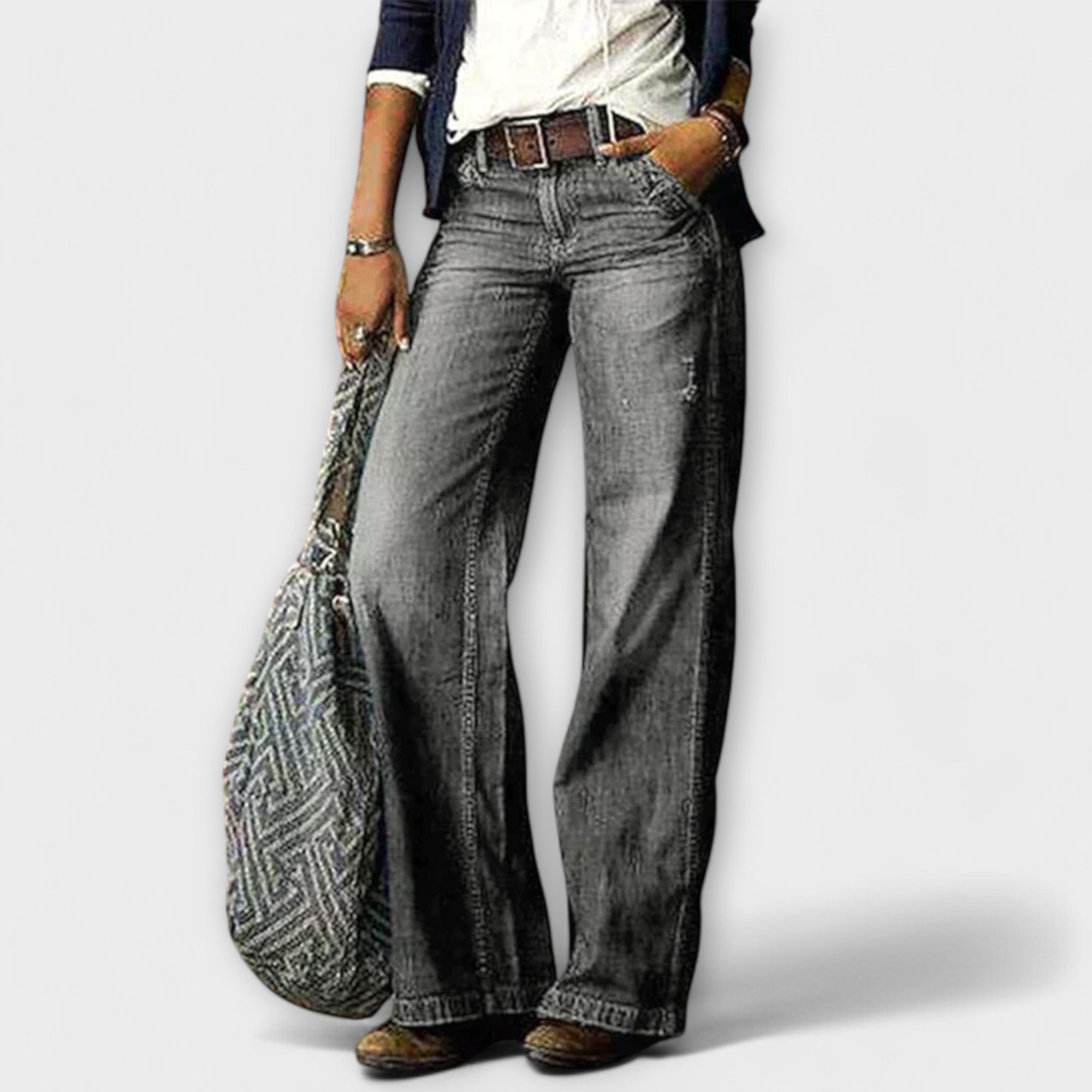 Delian™ - Bred ben denimbukser