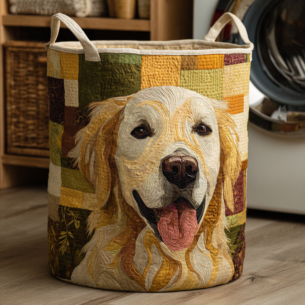 Sole | Cesto Portabiancheria Golden Retriever Felice