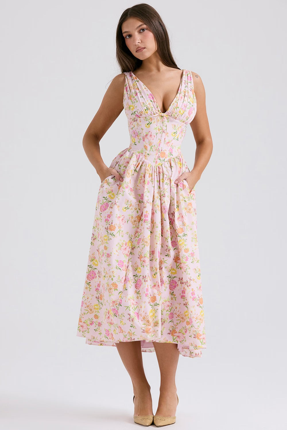 Magdalone™ - Elegante midi sommerkjole
