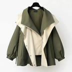 Emma | Moderne Tweekleurige Trenchcoat