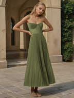 Marloes | Chique Olijfgroene Dress