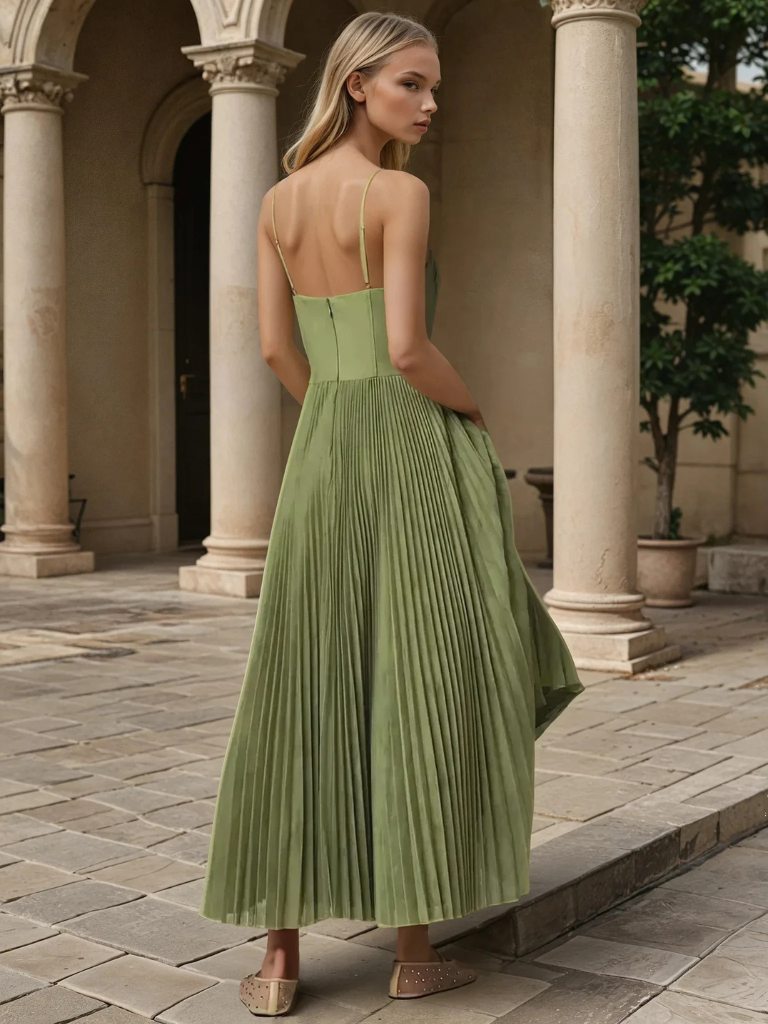 Marloes | Chique Olijfgroene Dress