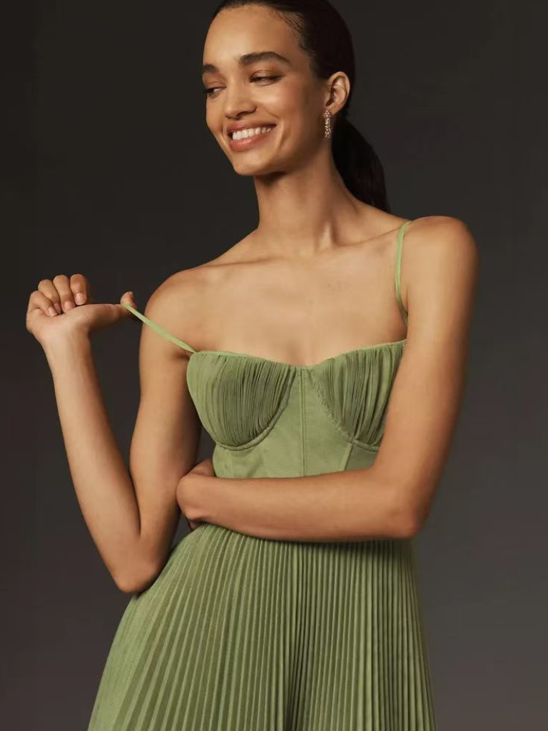 Marloes | Chique Olijfgroene Dress