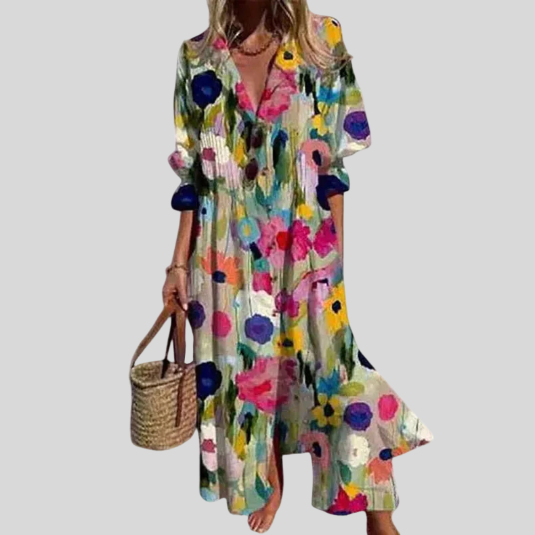 Marloes | Elegante Lange Boho Jurk