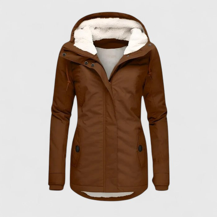 Amelie | Waterdichte winterjas con cappuccino