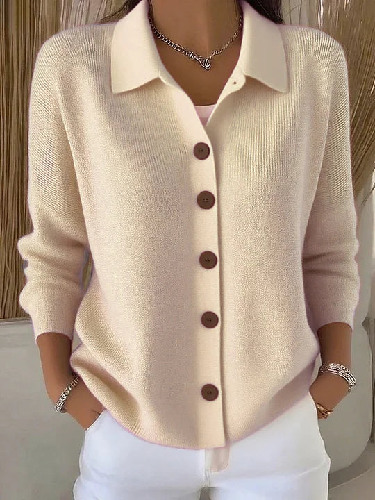 Giuseppina | Cardigan con Collo e Bottoni