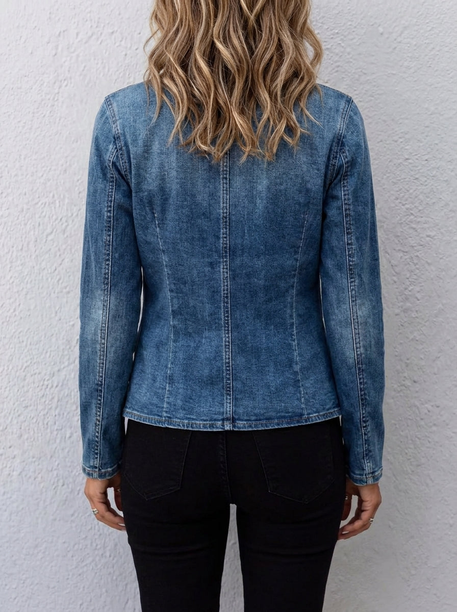 Serena | Giacca di Jeans Vintage a Bottoni