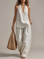Arianna | Blusa Smanicata con Scollo a V