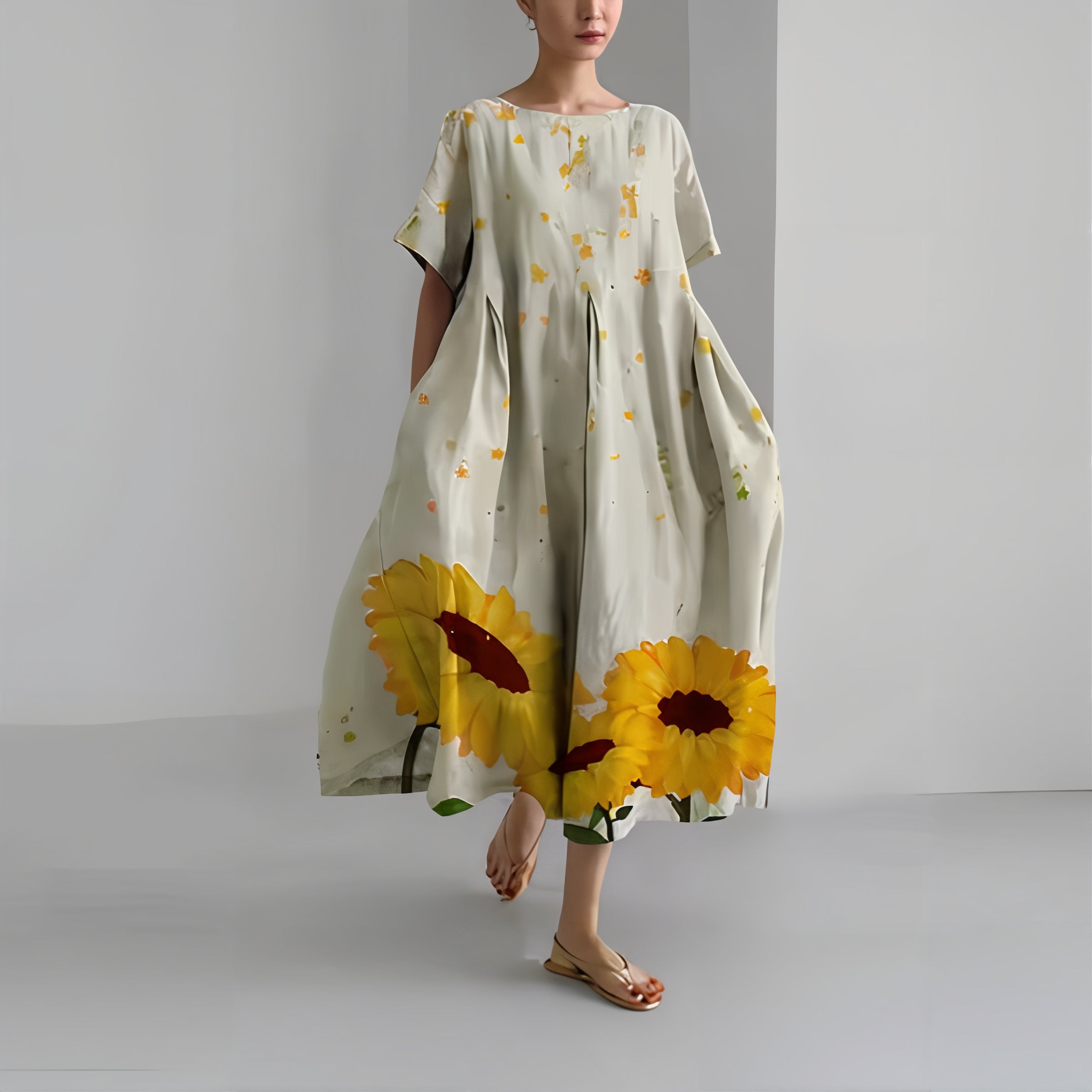Amelia - Casual Bloemige Maxi Dress