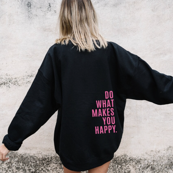 Felicità | Felpa con cappuccio oversize