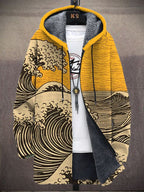 Margaux | Cardigan con Cappuccio Stampa Artistica