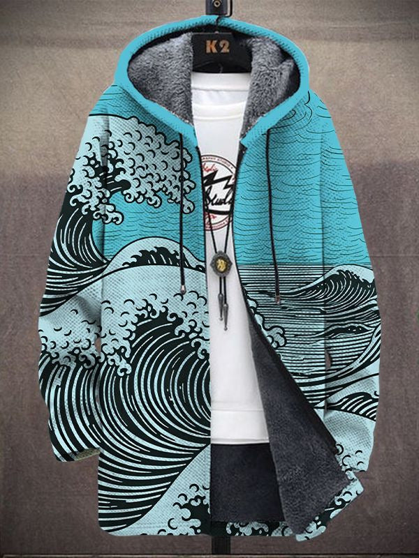Margaux | Cardigan con Cappuccio Stampa Artistica