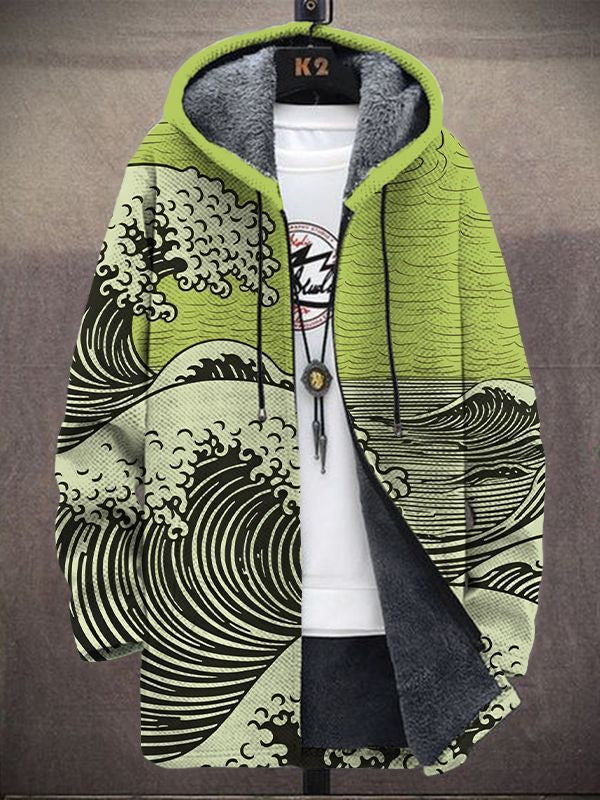 Margaux | Cardigan con Cappuccio Stampa Artistica