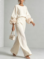 Rosalie | Completo Due Pezzi con Polsini Floreali