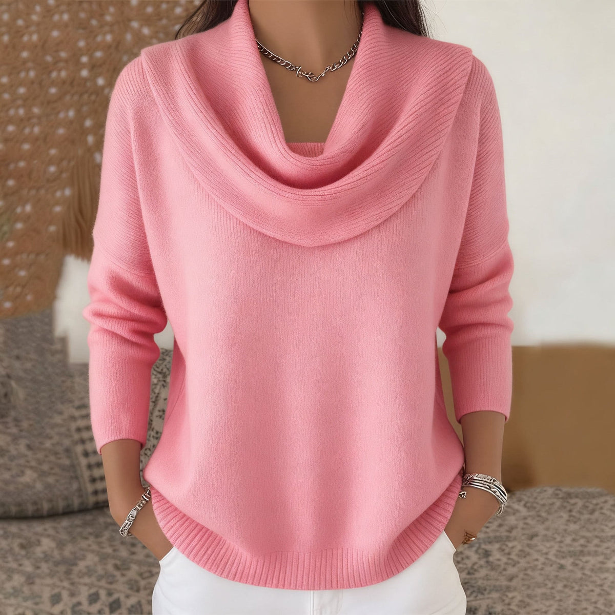 Giulietta | Maglione con Collo Drappeggiato