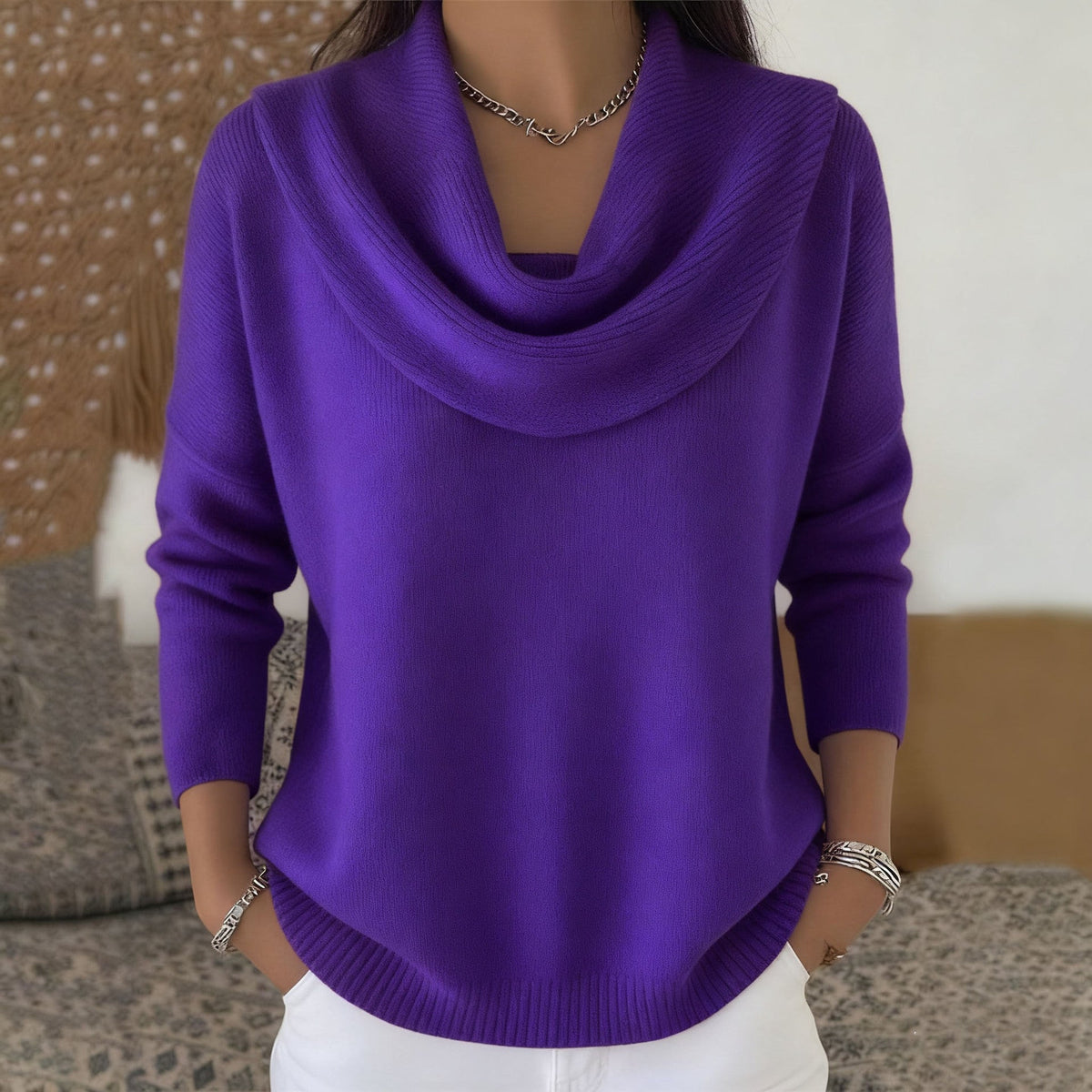 Giulietta | Maglione con Collo Drappeggiato